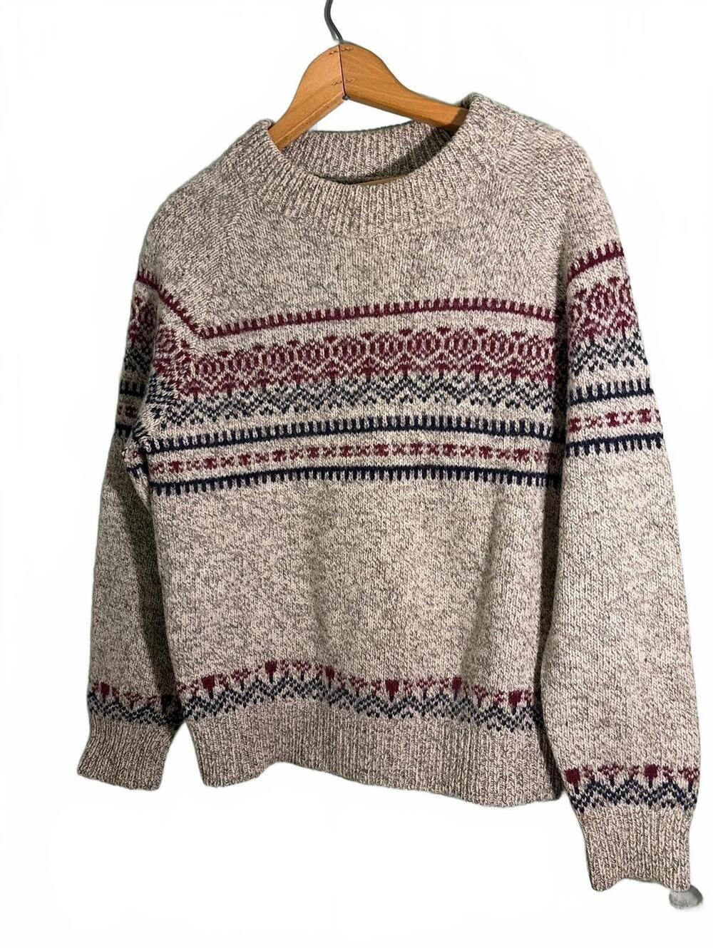 Vintage Manhattan Wool Blend Fair Isle Sweater Size Large